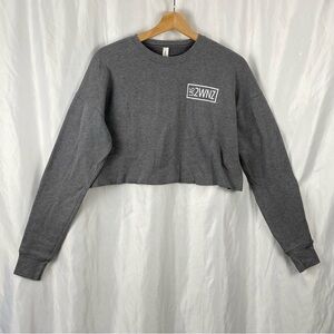 Bella + Canvas Fleece Collection Gray Cropped Top Las 2wnz Size Small